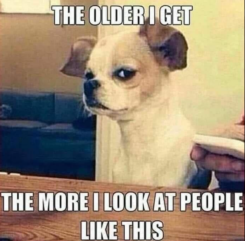 THE OLDER I GET THE MORE I LOOK AT PEOPLE LIKE THIS
