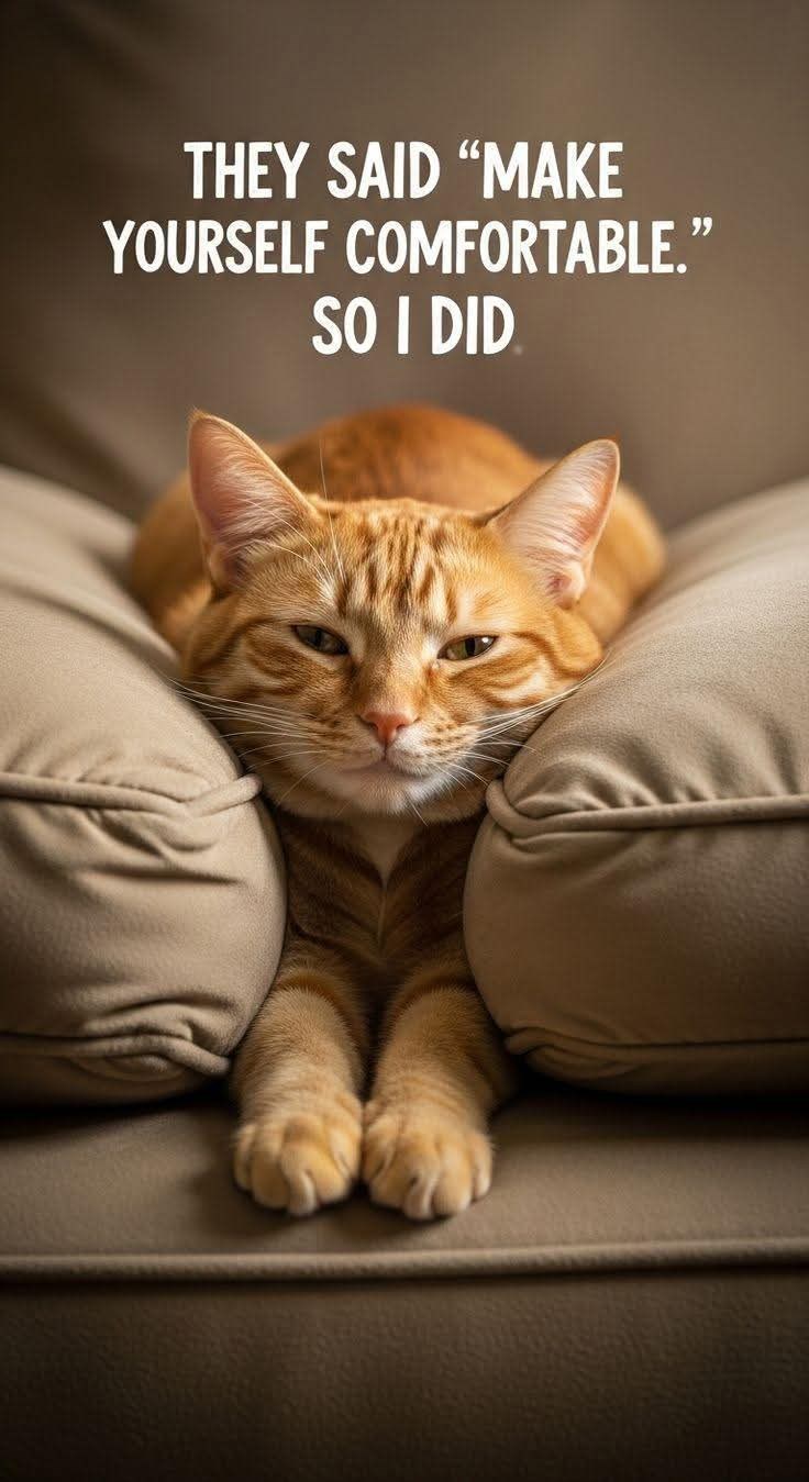 THEY SAID "MAKE YOURSELF COMFORTABLE." SO I DID