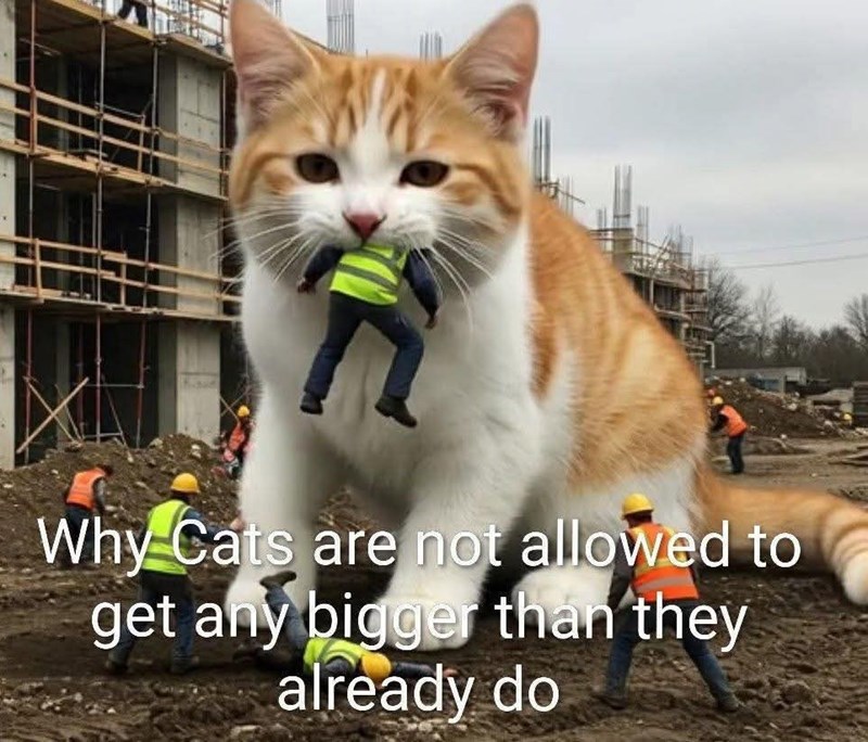 Why Cats are not allowed to get any bigger than they already do