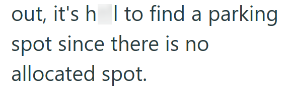 out, it's h_I to find a parking spot since there is no allocated spot.