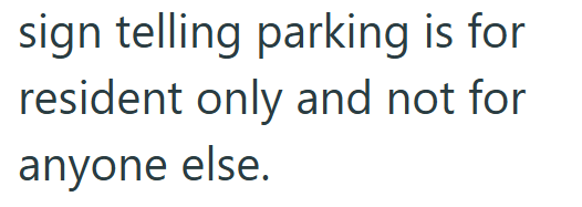 sign telling parking is for resident only and not for anyone else.
