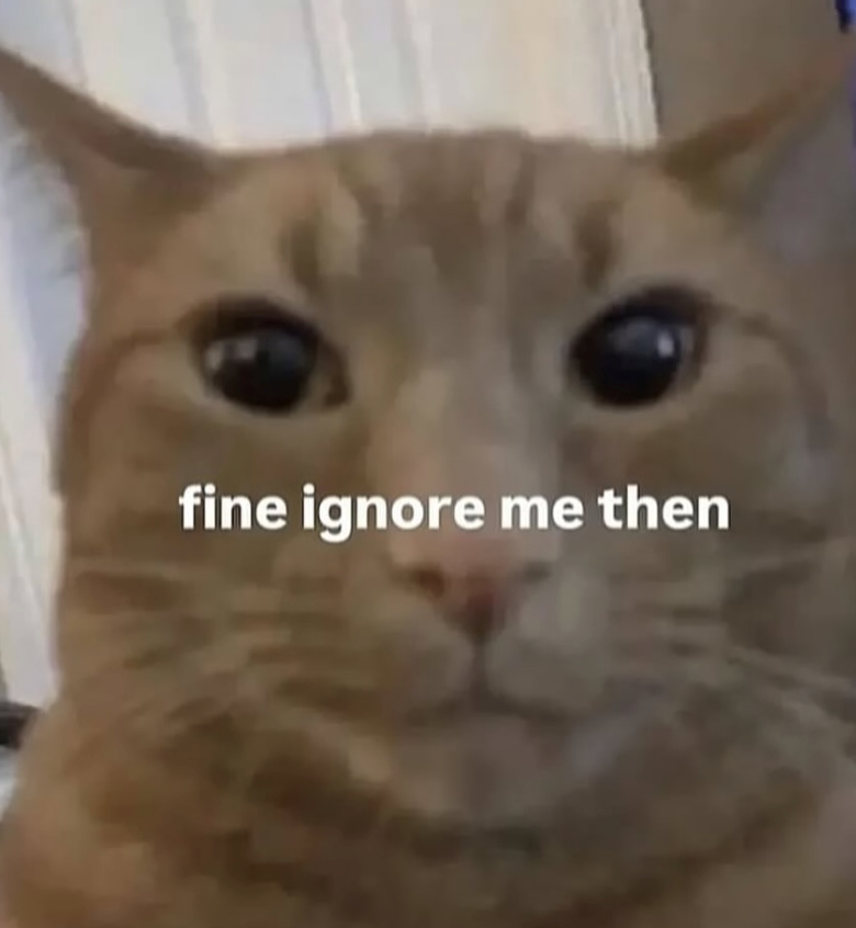 fine ignore me then