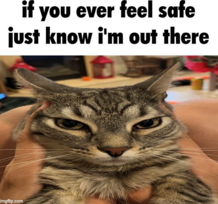 if you ever feel safe just know i'm out there imgflip.com