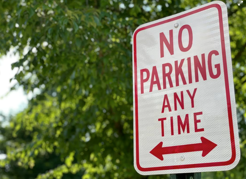 NO PARKING ANY TIME