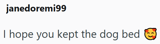 janedoremi99 I hope you kept the dog bed