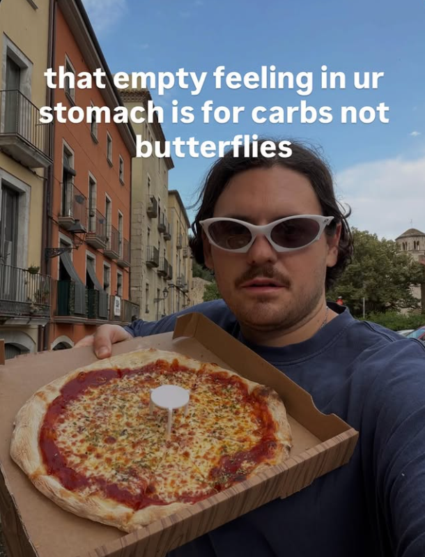 that empty feeling in ur stomach is for carbs not butterflies