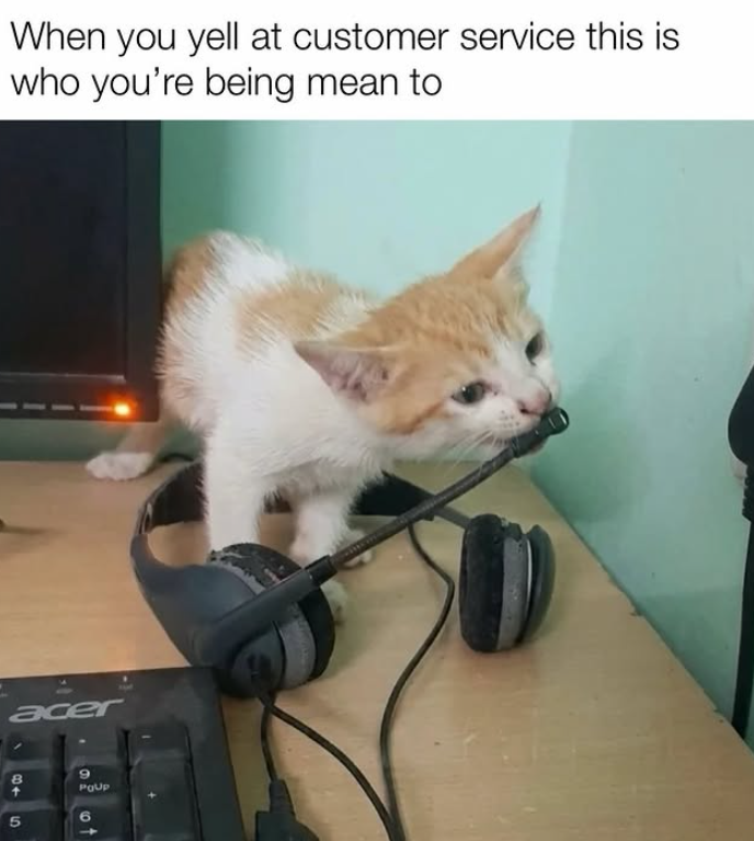When you yell at customer service this is who you're being mean to acer 8+ 5 9 PQUp