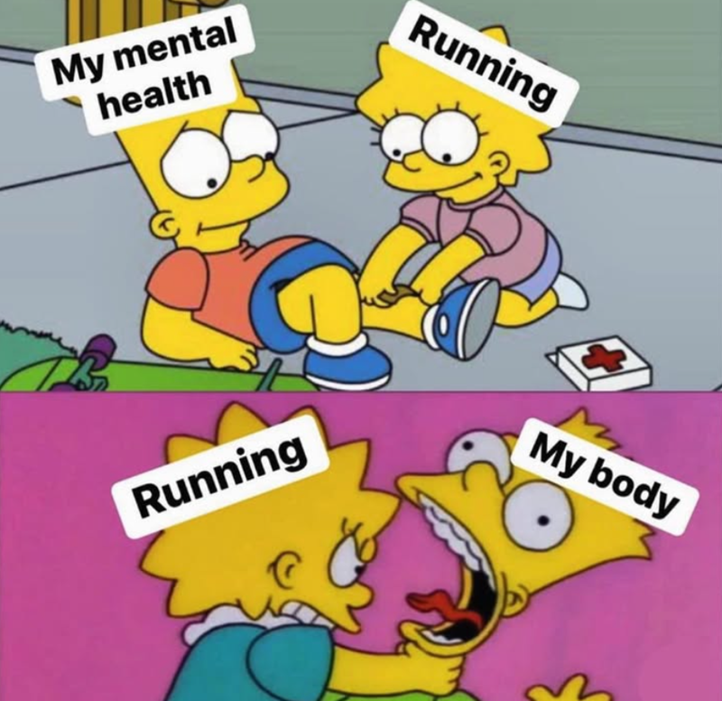 My mental health B Running Running My body