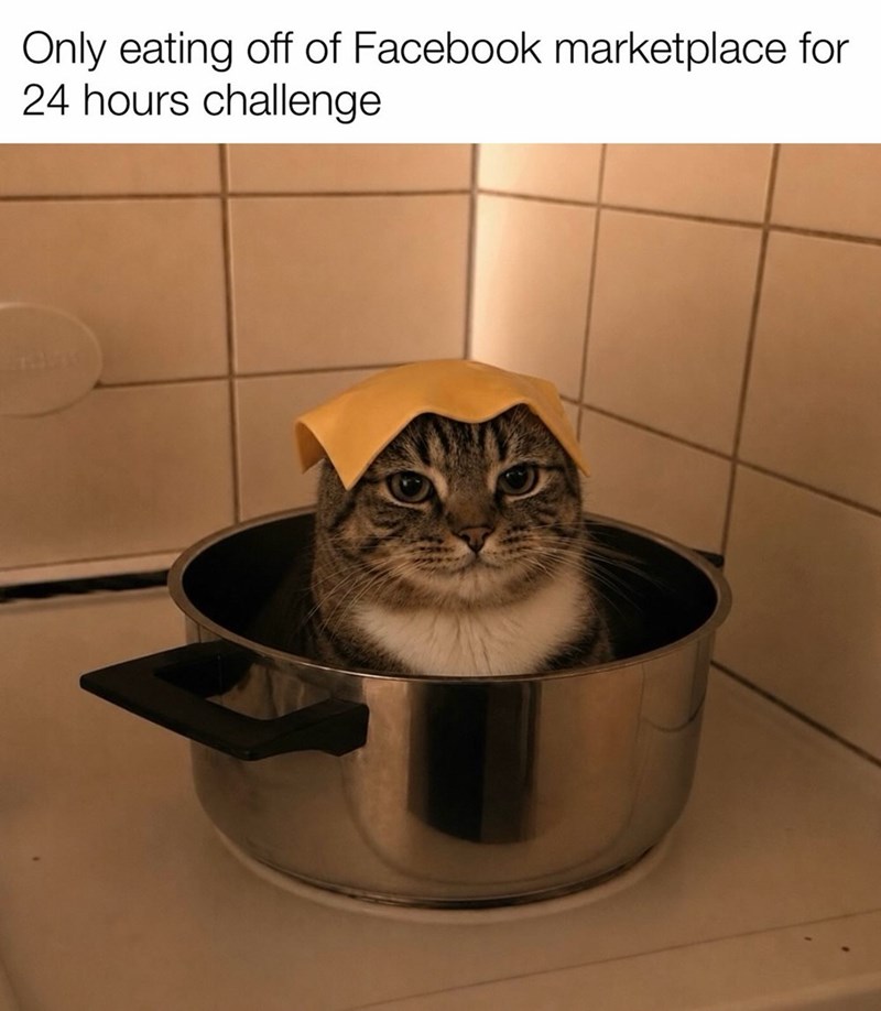 Only eating off of Facebook marketplace for 24 hours challenge