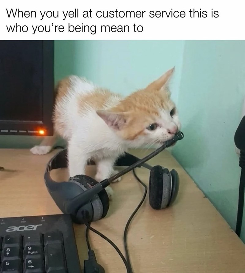 When you yell at customer service this is who you're being mean to acer 9 PgUp 6 5