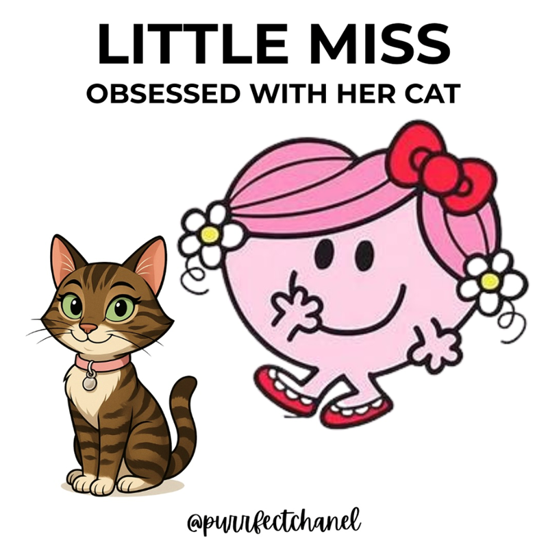 LITTLE MISS OBSESSED WITH HER CAT @purrfectchanel