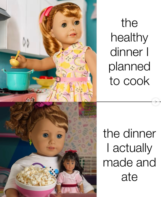 00 the healthy dinner I planned to cook the dinner I actually made and ate