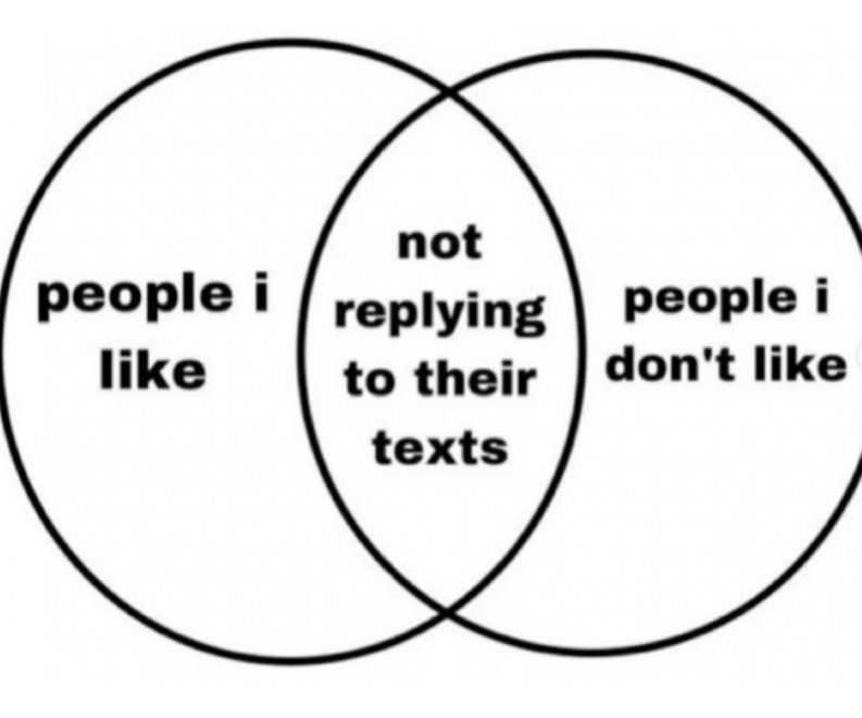 not people i replying like to their texts people i don't like