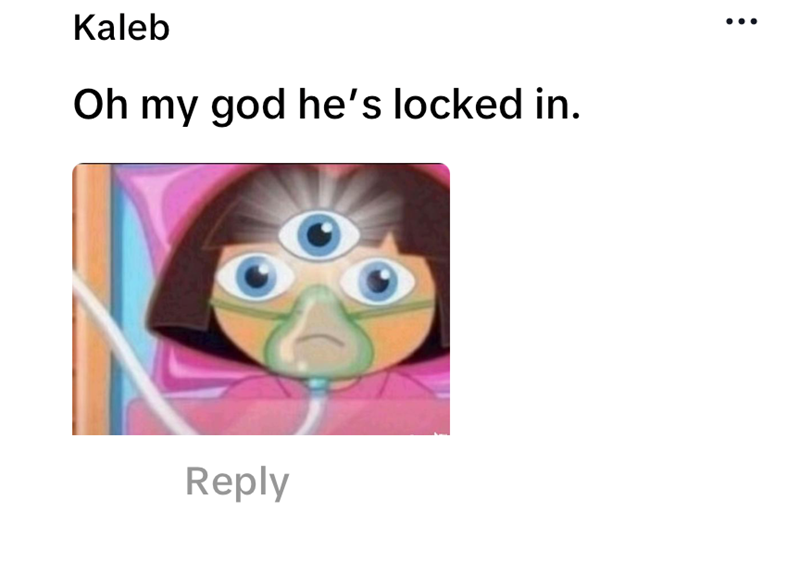 Kaleb Oh my god he's locked in. Reply
