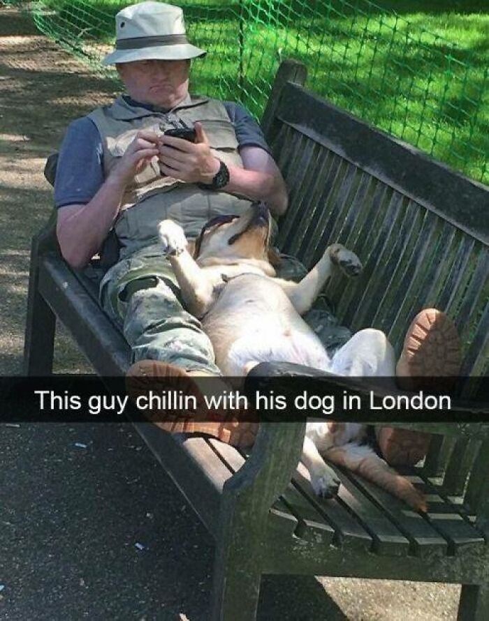 This guy chillin with his dog in London