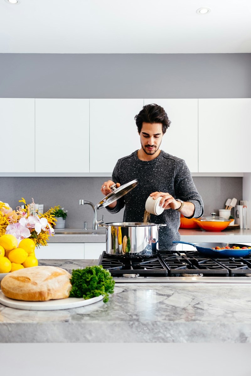man cooking