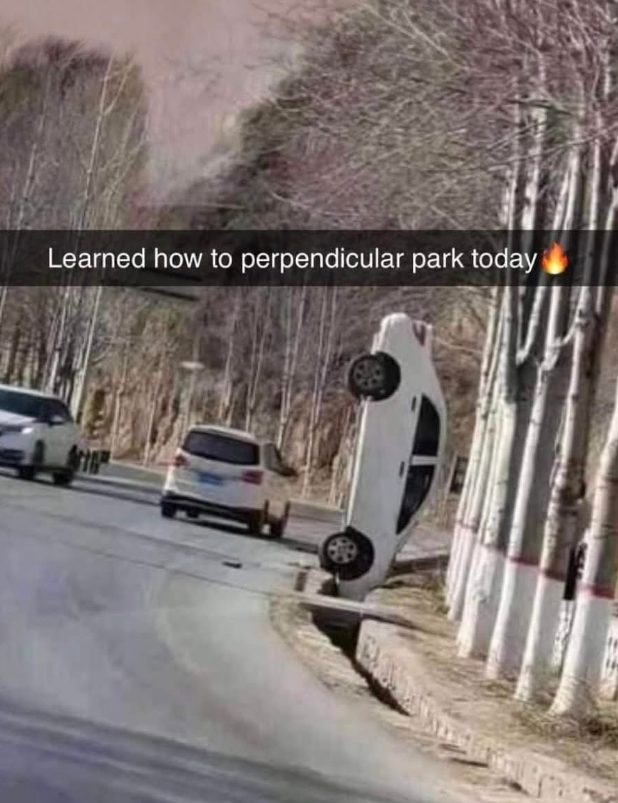 Learned how to perpendicular park today