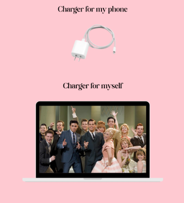 Charger for my phone Charger for myself