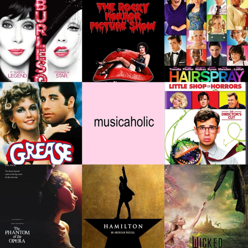 IT TAKES A LEGEND ...TO MAKE A STAR. THE ROCKY HORROR PICTURE SHOW GREASE THE FILM The cla musicaholic The PHANTOM of the OPERA HAMILTON AN AMERICAN MUSICAL Amands Travolta Pfeiffer Walken Bynes Marsden... Latifah HAIRSPRAY LITTLE SHOP OF HORRORS EVERYONE DESERVES CHANCE TO FLY WICKED THE DIRECTOR'S CUT