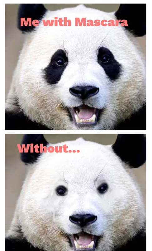 Me with Mascara Without...