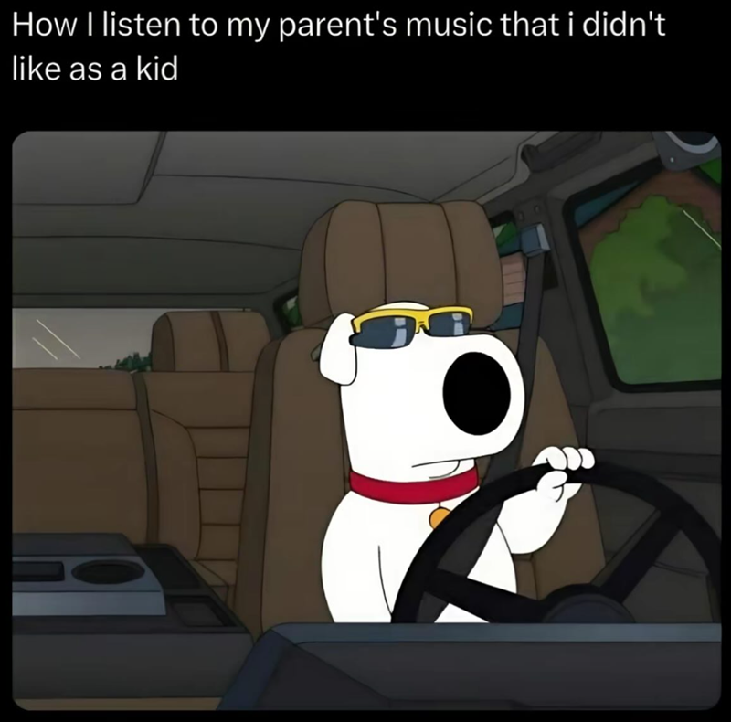 How I listen to my parent's music that i didn't like as a kid