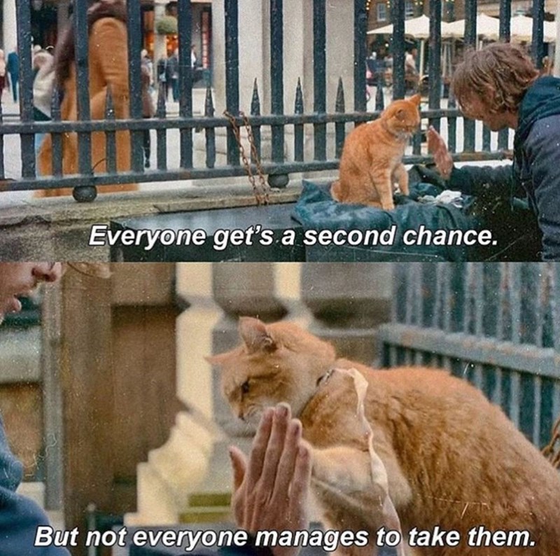 Everyone get's a second chance. But not everyone manages to take them.