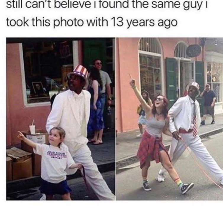 still can't believe i found the same guy i took this photo with 13 years ago