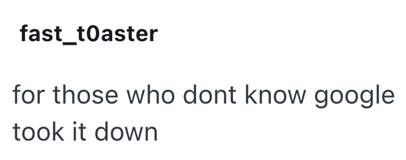 fast_toaster for those who dont know google took it down