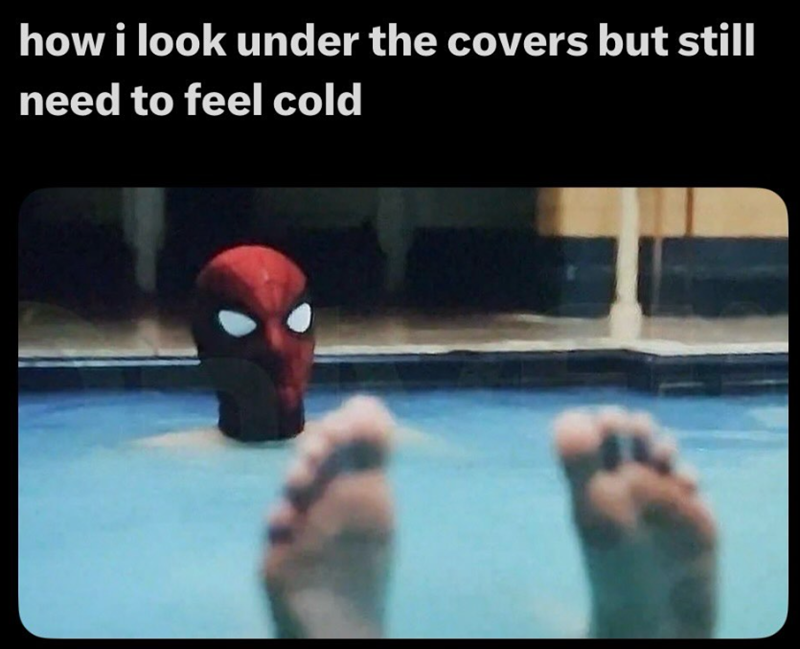 how i look under the covers but still need to feel cold