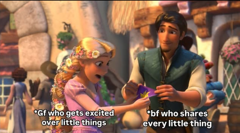*Gf who gets excited over little things *bf who shares every little thing