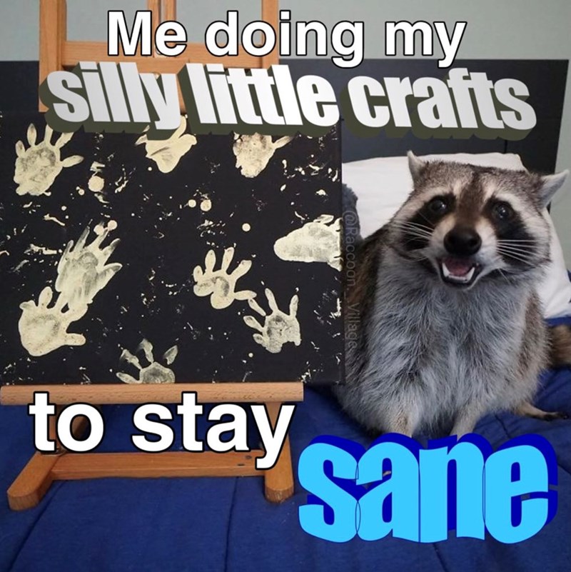 Me doing my silly little crafts Village to stay sane
