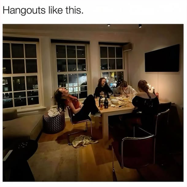 Hangouts like this.