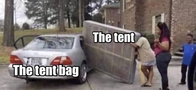 The tent bag The tent