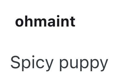ohmaint Spicy puppy