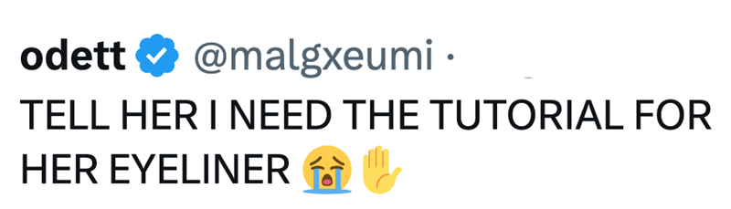 odett @malgxeumi • TELL HER I NEED THE TUTORIAL FOR HER EYELINER