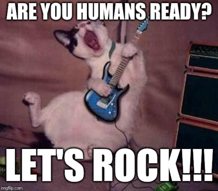 ARE YOU HUMANS READY? LET'S ROCK!!! imgflip.com