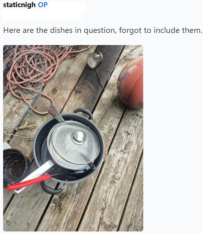 staticnigh OP Here are the dishes in question, forgot to include them.