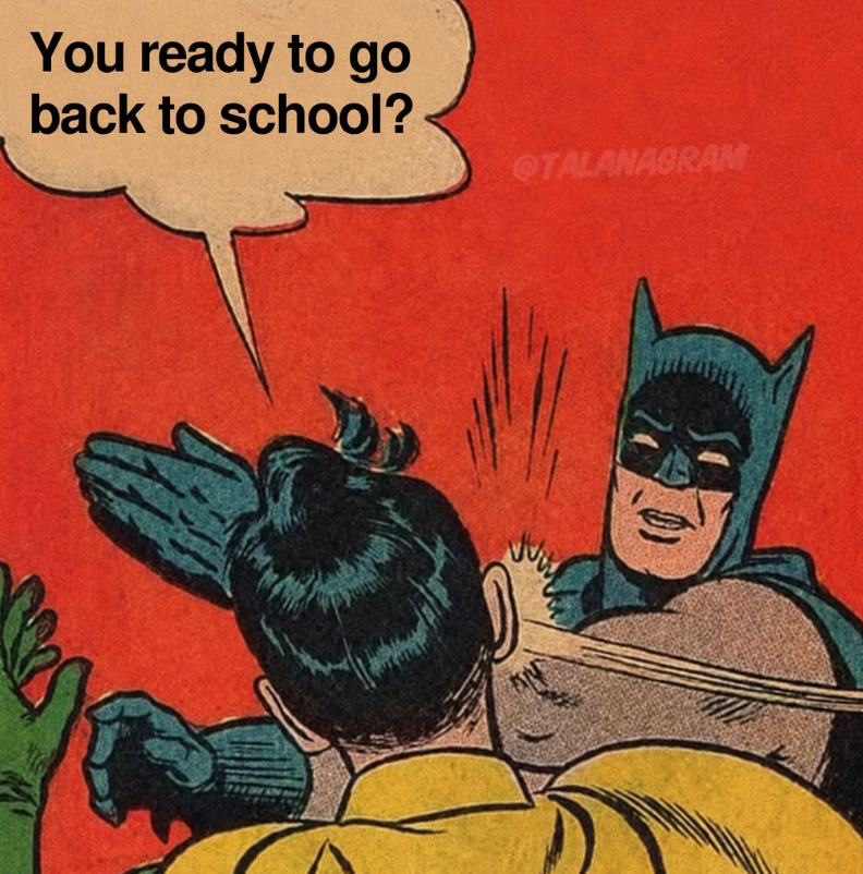 You ready to go back to school? @TALANAGRAM