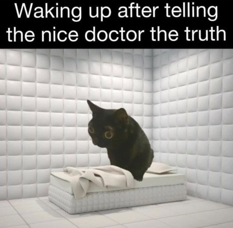 Waking up after telling the nice doctor the truth
