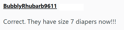 BubblyRhubarb9611 Correct. They have size 7 diapers now!!!