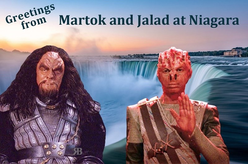 Greetings from Martok and Jalad at Niagara B