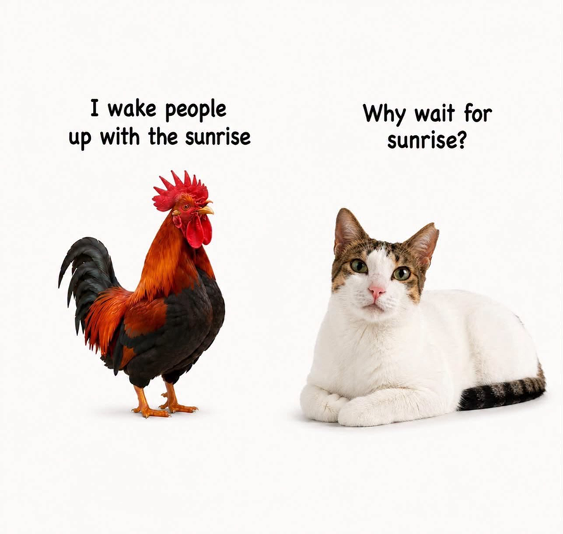 I wake people up with the sunrise Why wait for sunrise?
