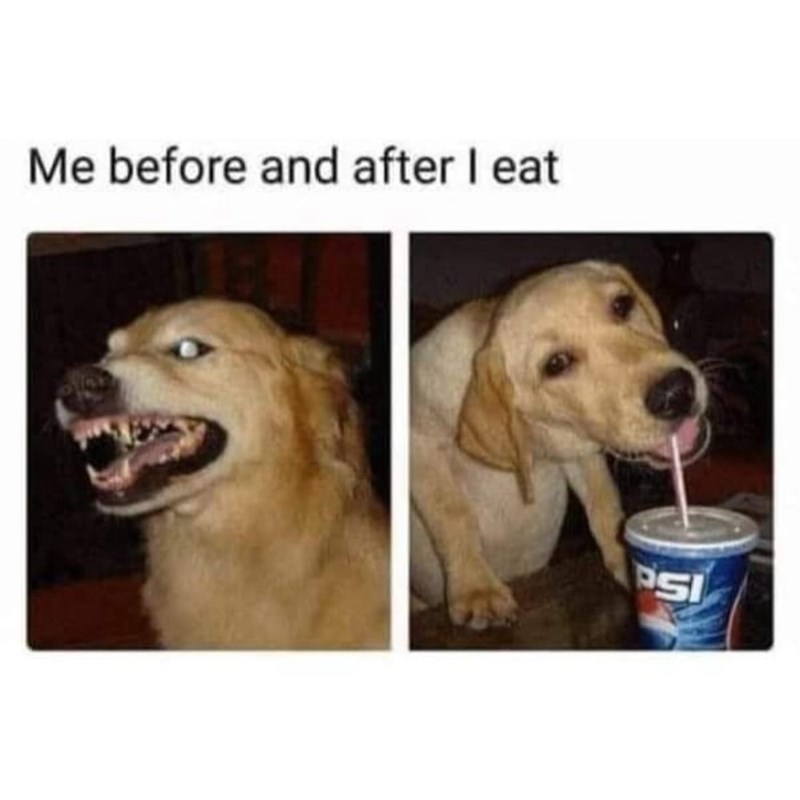 Me before and after I eat