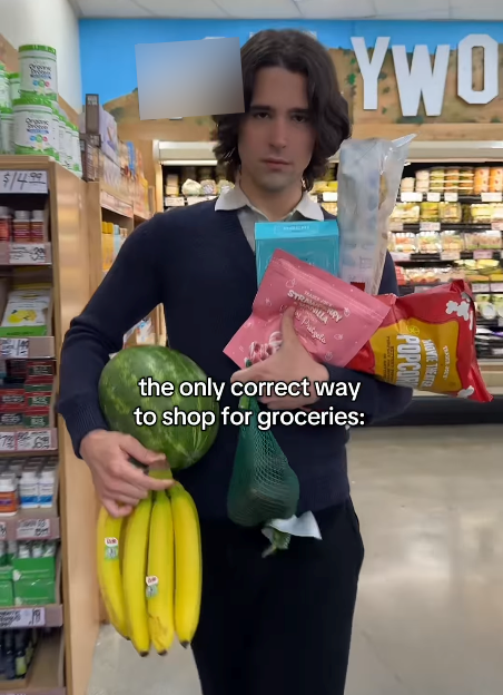 1199 YWO STRA POPCOR MOVIE THEATER the only correct way to shop for groceries: 0