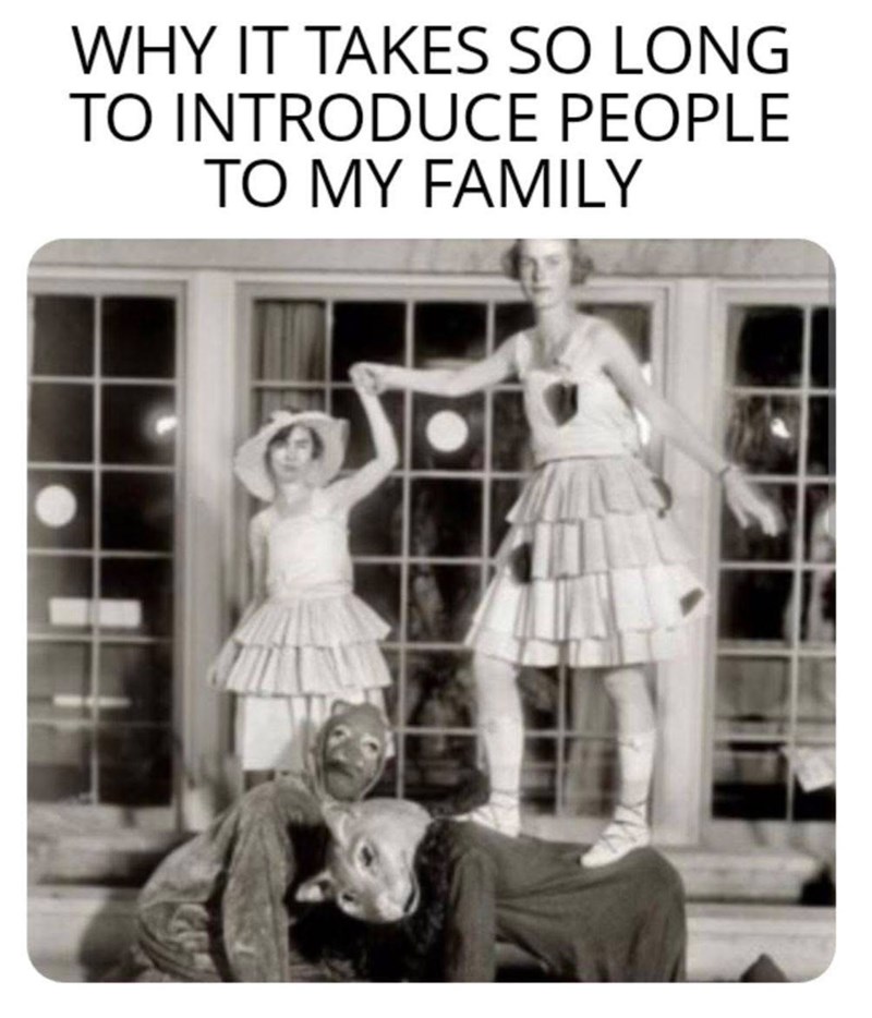WHY IT TAKES SO LONG TO INTRODUCE PEOPLE TO MY FAMILY