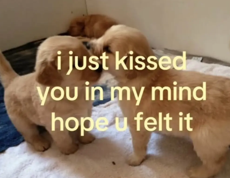i just kissed you in my mind hope u felt it