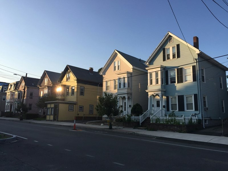 Quiet residential street where a couple finds themselves living increasingly close to an intrusive relative who keeps showing up at their property.