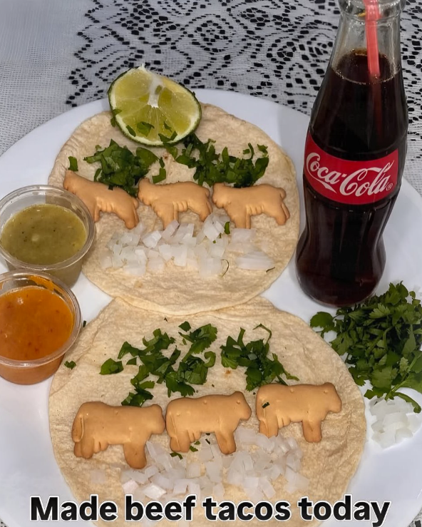 Coca-Cola Made beef tacos today