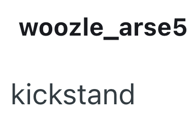 woozle_arse5 kickstand