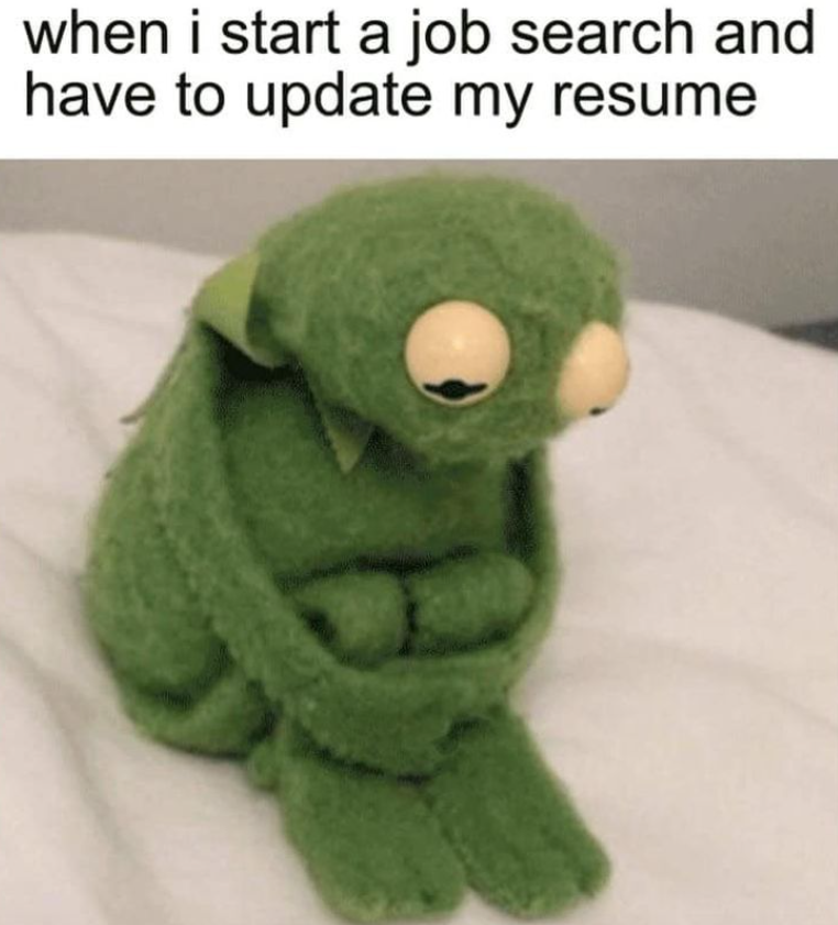 when i start a job search and have to update my resume